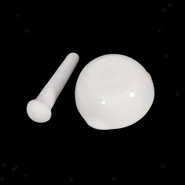 6ml Porcelain Mortar With Ceramics Pestle Mixing Grinding Bowl Set White
