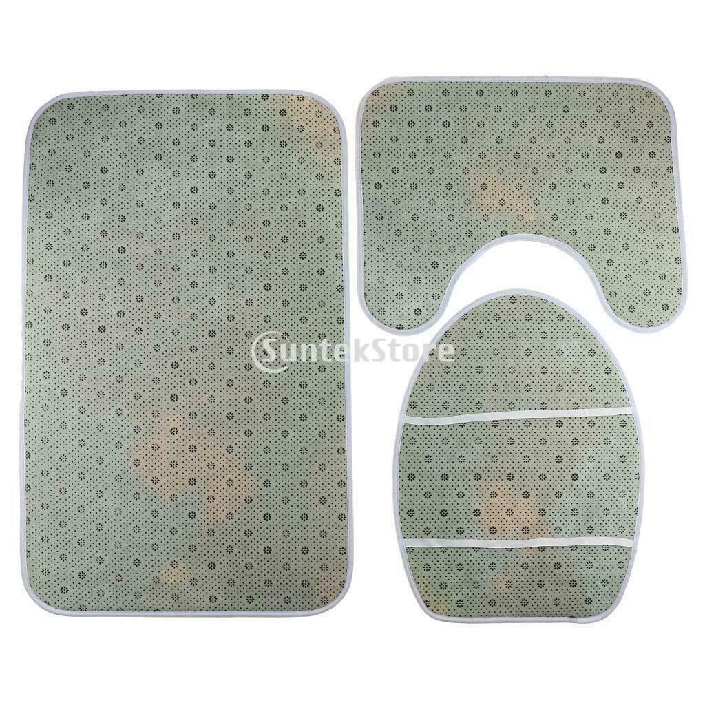 Landscape Pattern Toilet Lid Cover Bathroom Rug Set Home Decor Autumn Senery