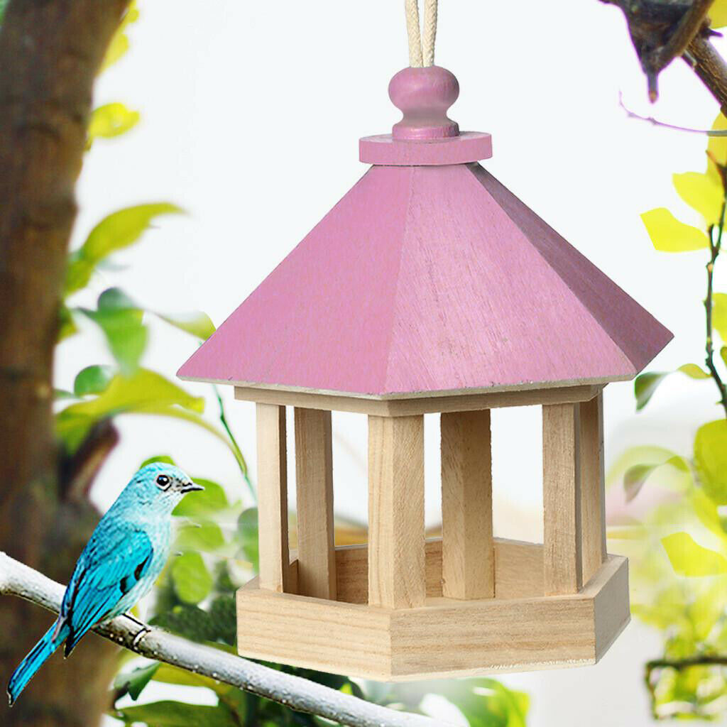 Homes Garden Bird Feeder Wildbird Essentials Handmade Wooden Outdoor Patio Yard