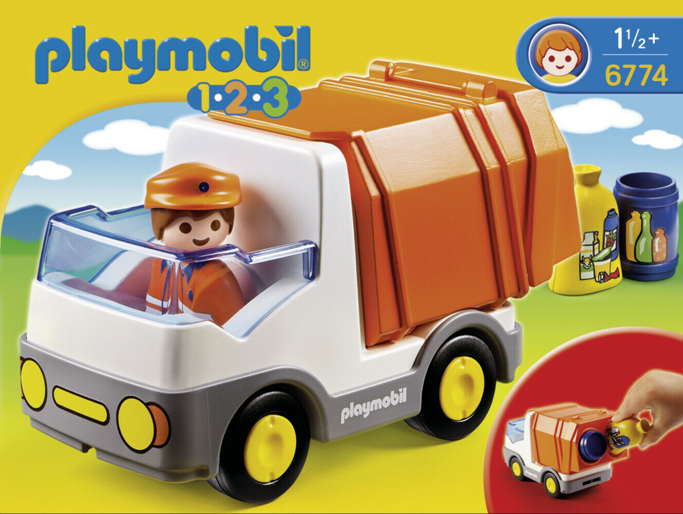 6774 Playmobil Recycling Truck with Sorting Function playmobil 1.2.3 Suitable fo