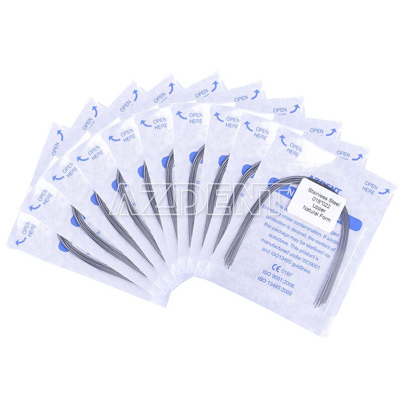 200 Packs Dental Orthodontic Arch Wires Stainless Steel Rectangular Natural Form