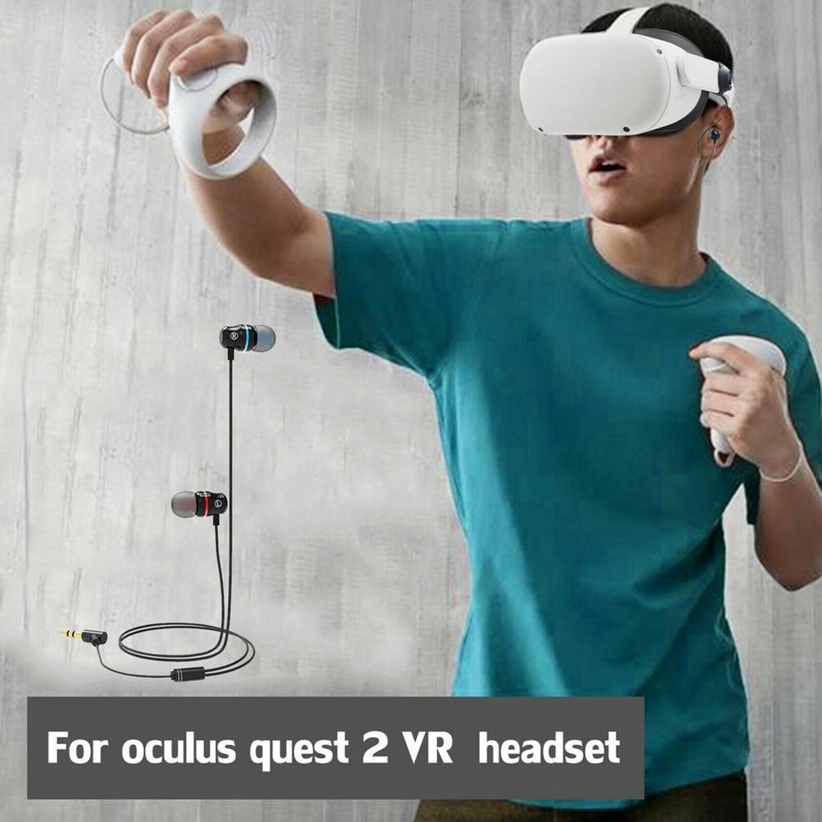 Noise Isolating Headphones Earphones Earbud for   Quest 2 VR Headsets