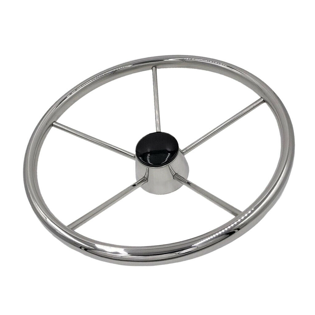 13-1/2Inch 5Spoke Stainless Steel Boat Steering Wheel Style Marine