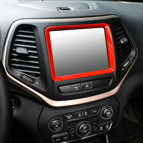 Navigation Panel Cover Trim Frame Fit for Jeep Cherokee 2014-2018 ABS as