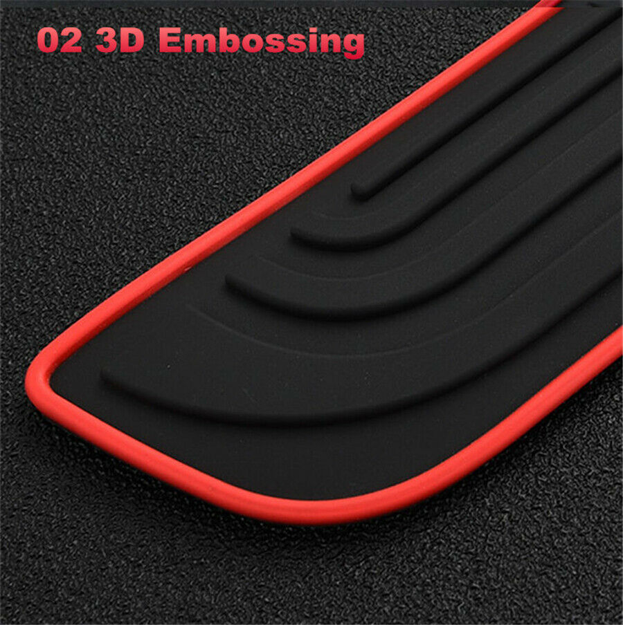 Door Scraper Sill Cover 5pc Black Double-sided Tape Waterproof Flexible Friction
