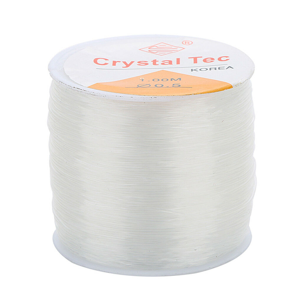 1 Roll 80 Meters Clear Crystal Strong & Stretchy Elastic Thread Cord 1mm
