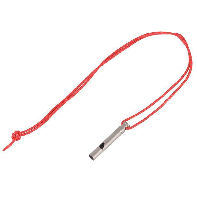Pure Titanium Survival Whistle Outdoor High Frequency Whistle With Cord