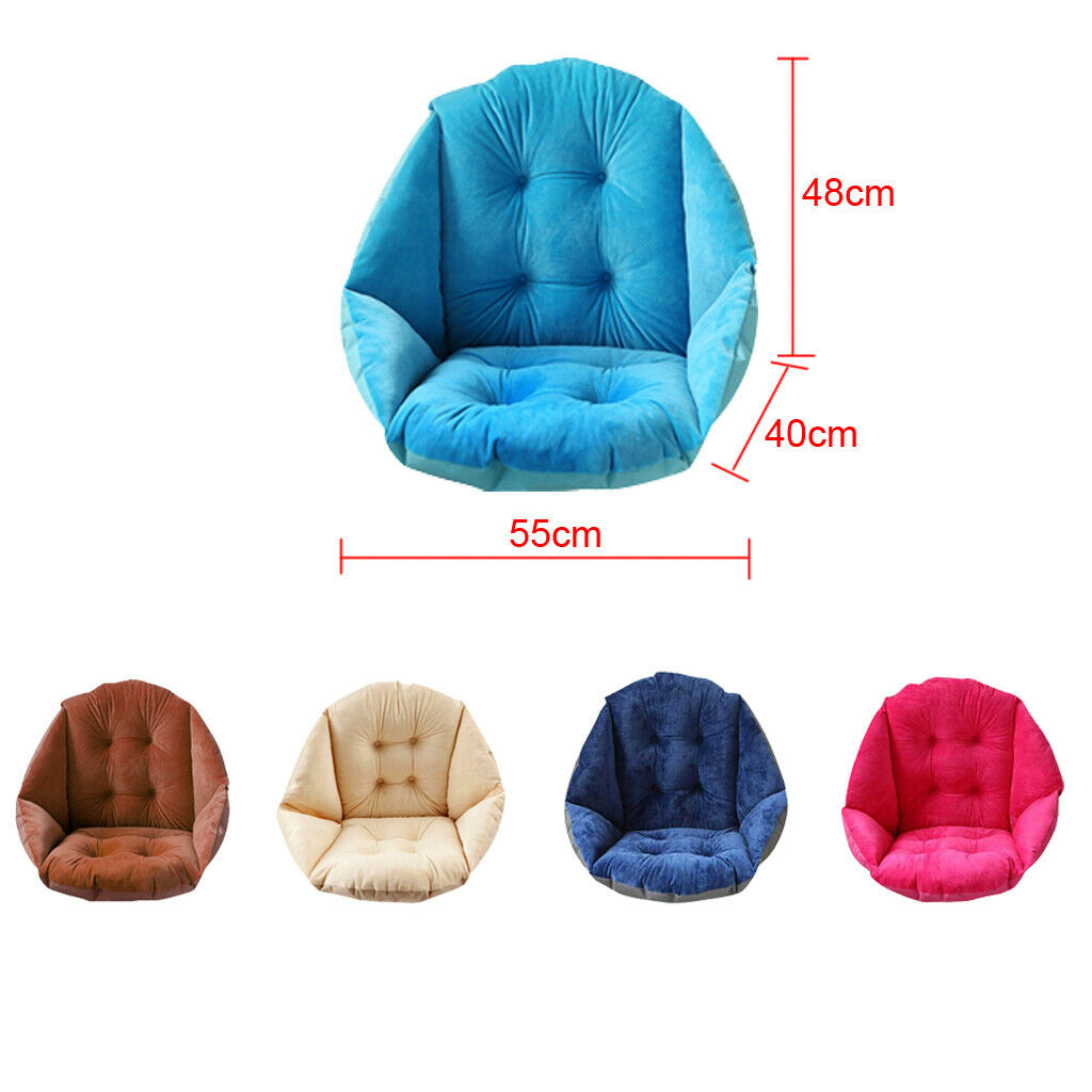 Foam Surrounded Cushion Shell Shape Warm Seat Sofa Pillow Chair Pad-Beige