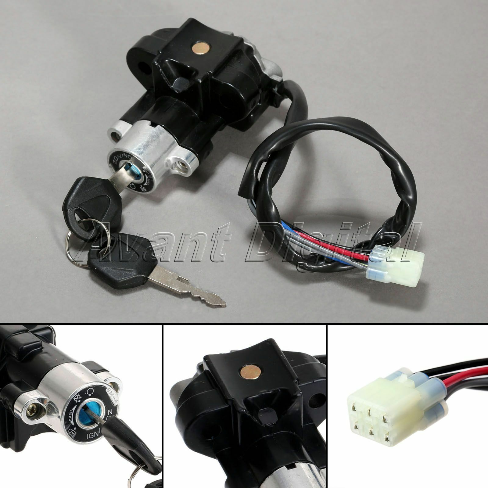 Motorcycle Ignition Switch with Keys for Suzuki GSXR750 GSXR600 1997 1998 1999