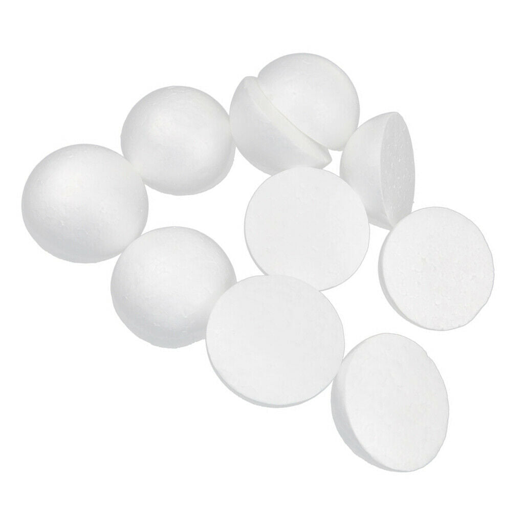 10x 100mm Half Round Sphere Ball Polystyrene Solid Foam Hemisphere DIY Decor
