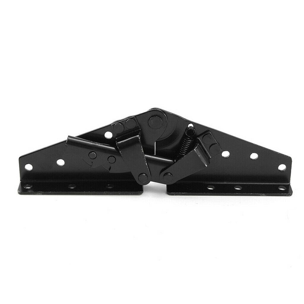 2x Adjustable Angle 3-Positions Mechanism Hinges for Home Sofa Couch Black