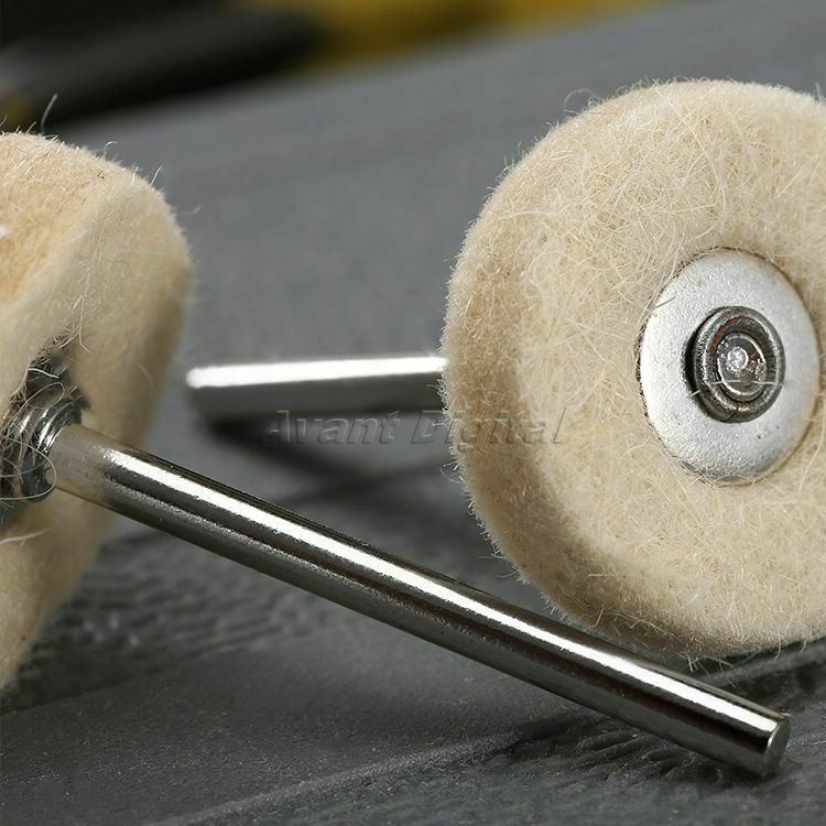 50PCS Buffing Drill Wool Felt Grinder Polish Wheel Pad Brushes For Rotary Tool