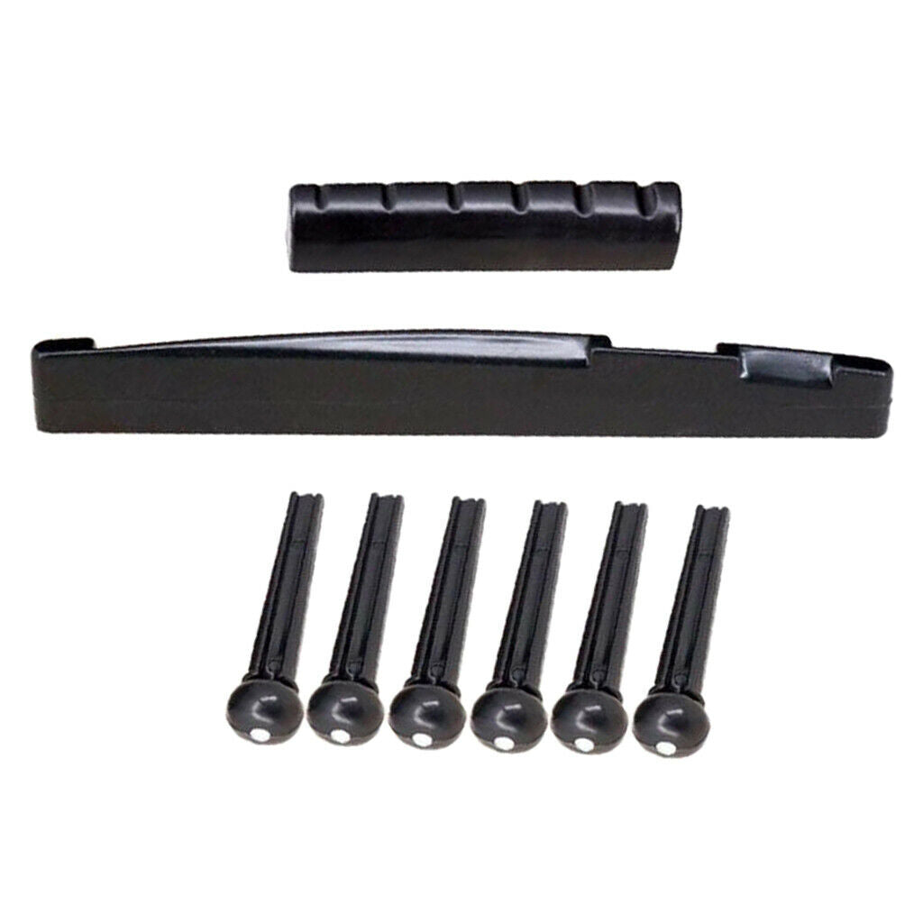 Lots 8 Black Guitar Strings Nut Kit Instrument Replacement for Music Lovers