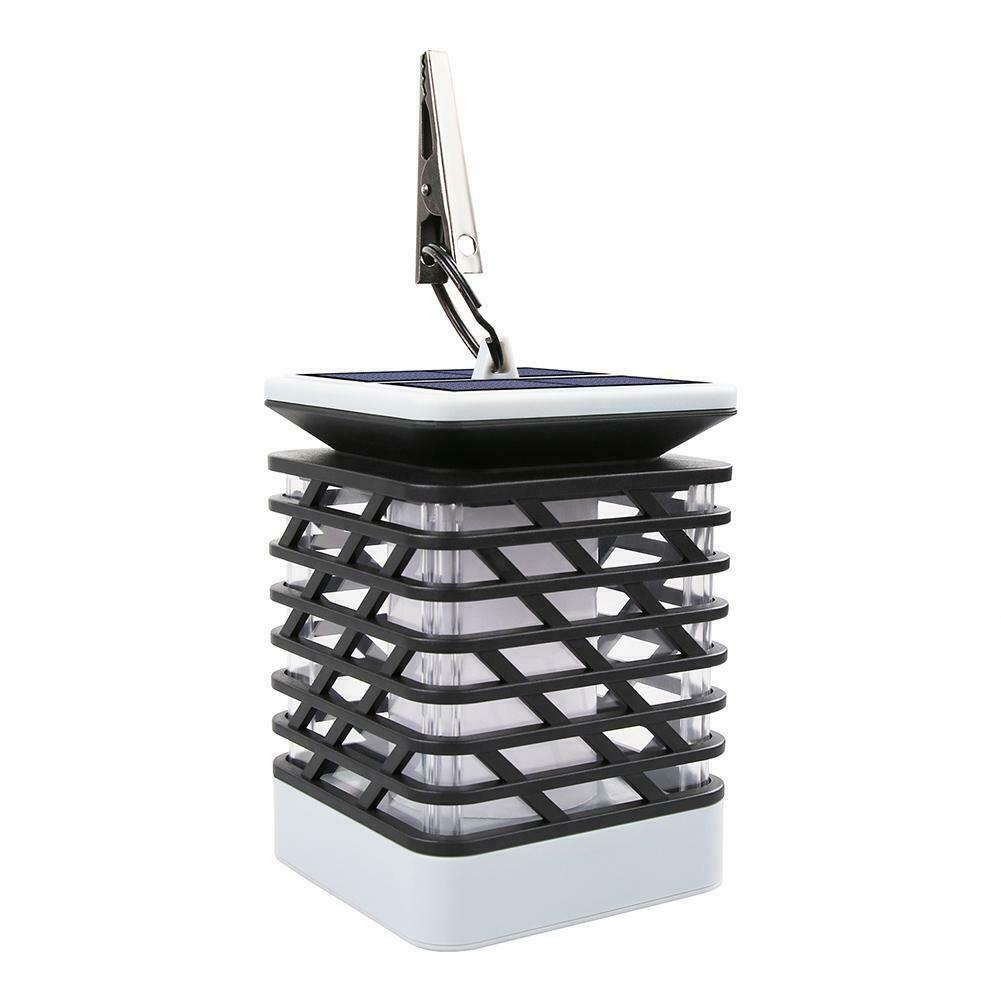 Waterproof LED Solar Lamp Flickering Smokeless Flameless Candle Flame Lamp A#S
