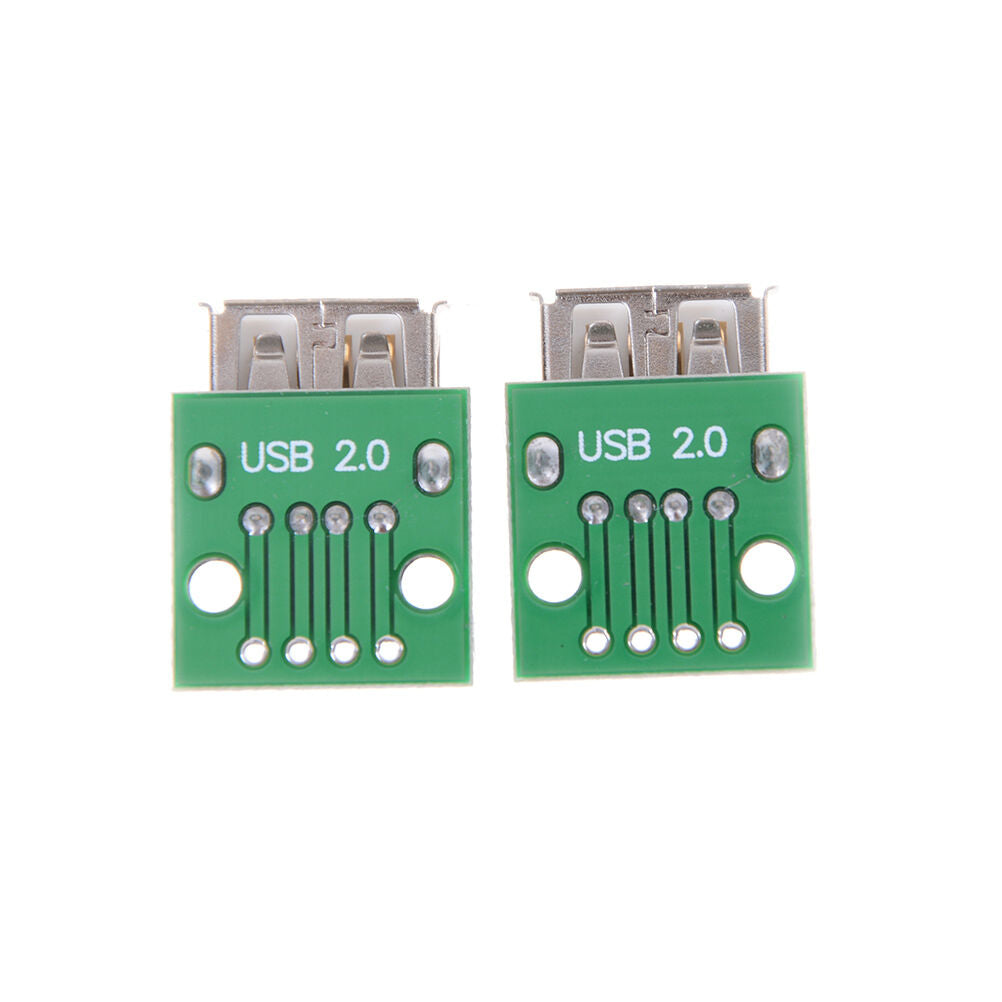 2pcs Hot Female Type A USB For 2.54MM PCB Board DIP Adapter DDA.AUJCAUJ Tt