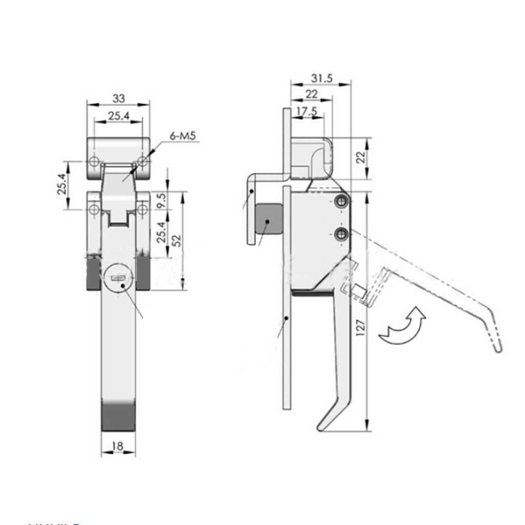 Over-Center Lever Latch, Keyed Lock, Door Latch For   A7-10-301-20
