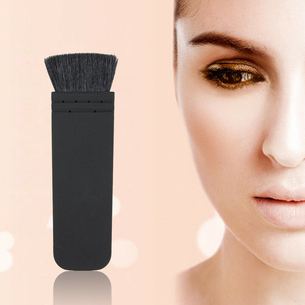 Black Flat  Blusher Cosmetic Kabuki