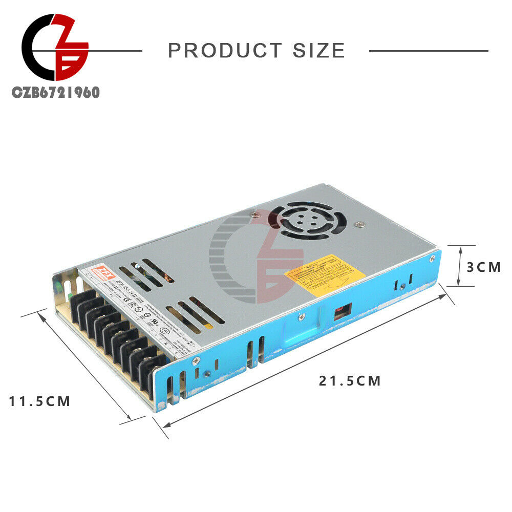AC 220V to DC 24V 350W Switching Power Supply Mdule Cooling Fan Protective Film