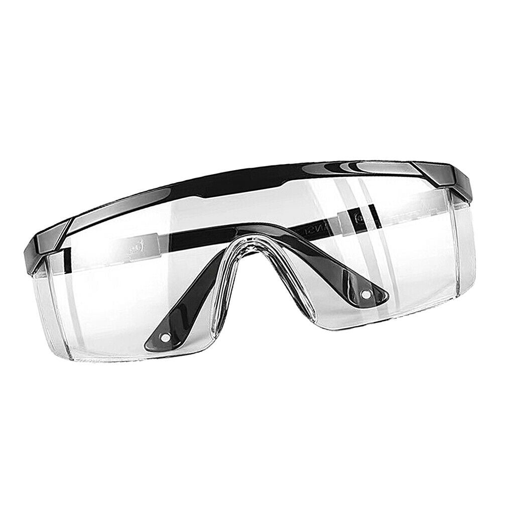 3X PC Cycling Goggles Sunglasses Lab Safety Eyewear Wide-View Guard Black