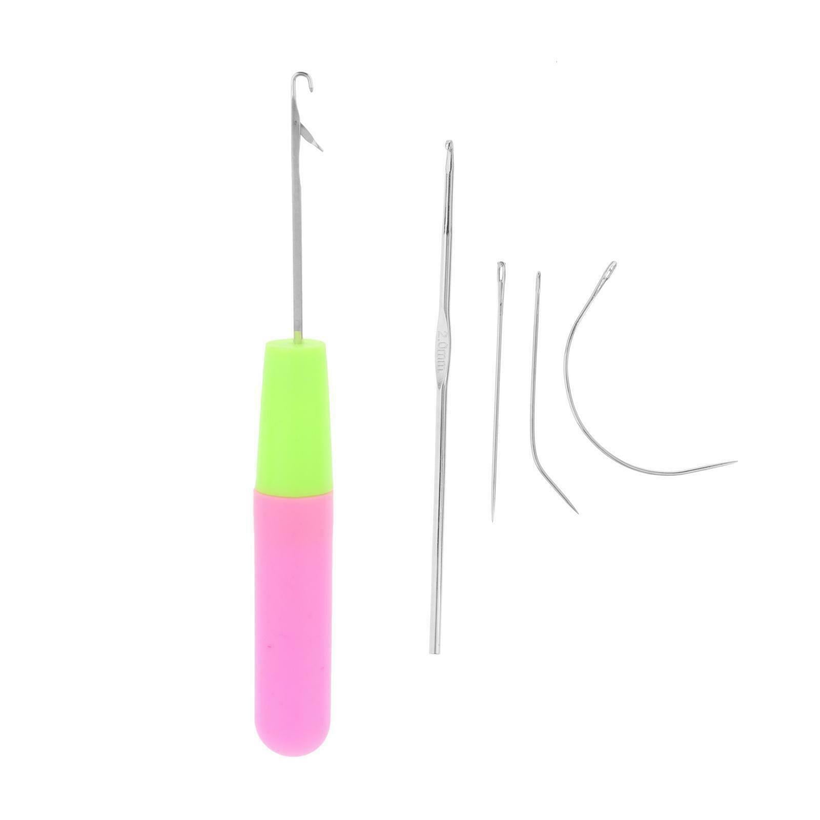 5pcs Latch Hook Crochet Needle Set Hair Weaving for Beginners Multi-Purpose