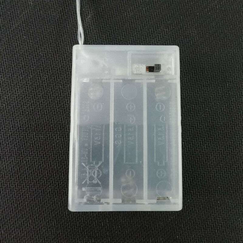 1Pc Clear 3-sections AA Battery Box with Lid Storage Holder Case Accessories
