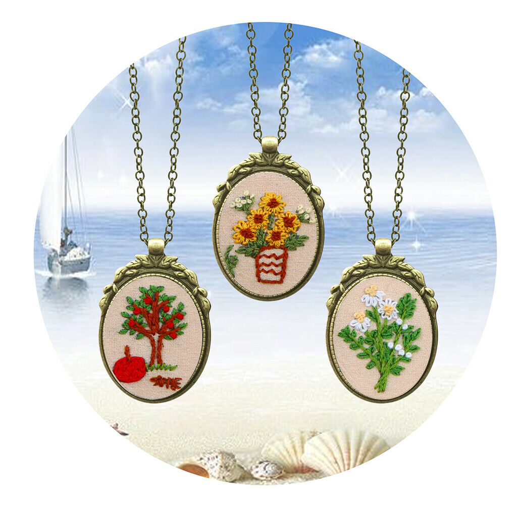 2x Embroidery Sampler Kits Hand-made DIY Embroidery Gifts For Beginner