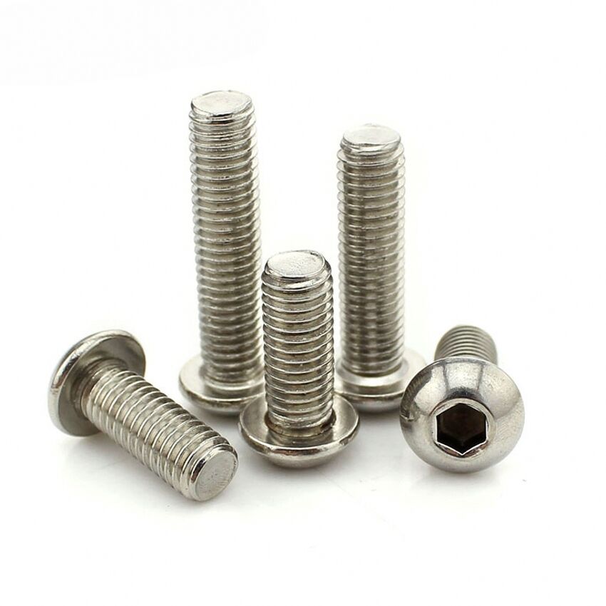 1/4-20*3/4" BSW Button Head Socket Cap Screw Allen Bolts A2 Stainless Qty 5