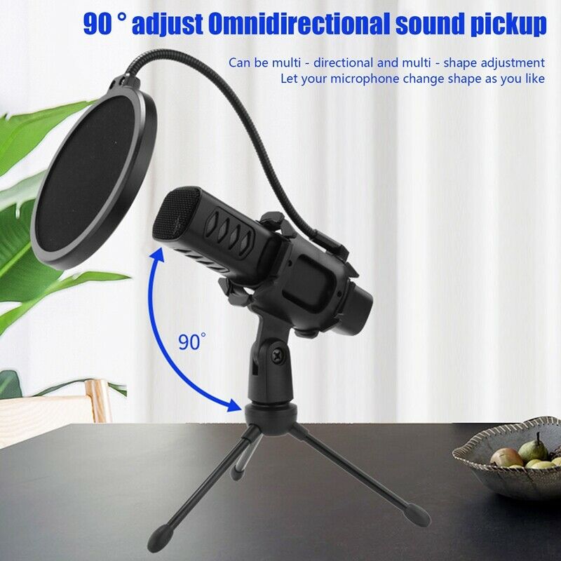 Type C Condenser Microphone Phone Microphone for Phone Laptop Singing Gaming SI9