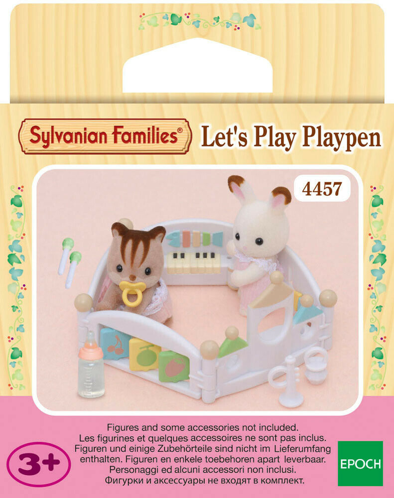 New! 4457 Sylvanian Families Let's Play Playpen Set 6 Pcs Children Girls Age 3+