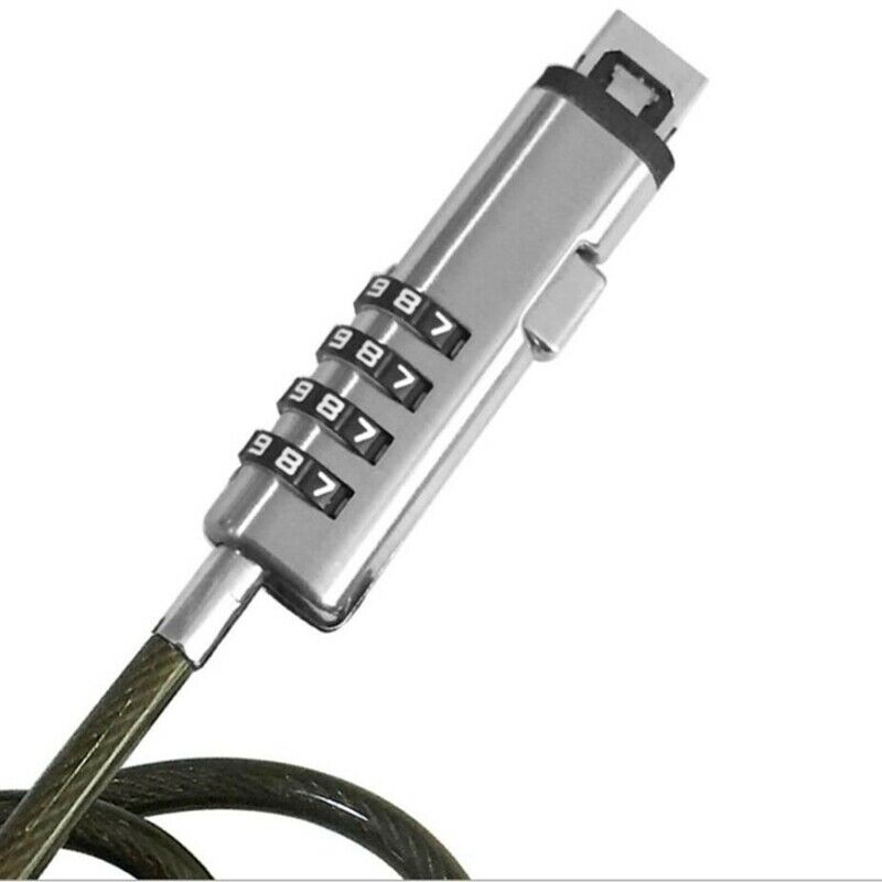 2X(4 Digital Universal Lock USB Laptop Security Cable Lock for Computer O5I9)