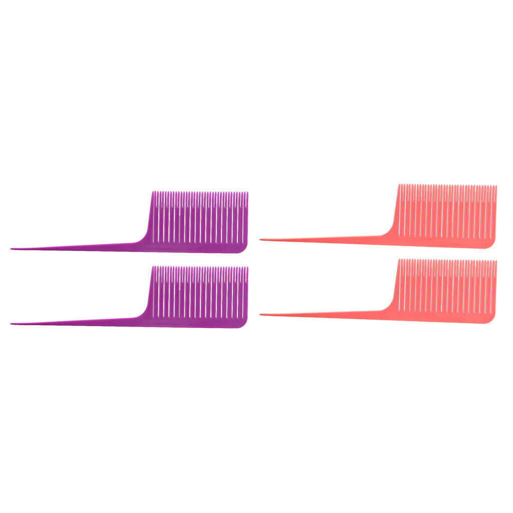 4pcs ABS Weave Highlighting Foiling Hair Comb Hair Coloring Hair Combs