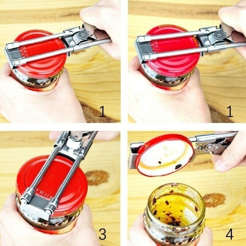Stainless Steel Opener Adjustable Can Bottle Jar Opener Twist Opening Tool AntD9