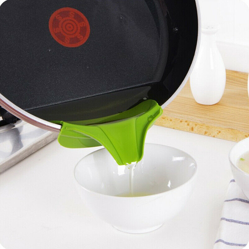 1Pc New Silicone Soup Funnel Kitchen Gadget Tools Water Deflector ToDDAT.l8