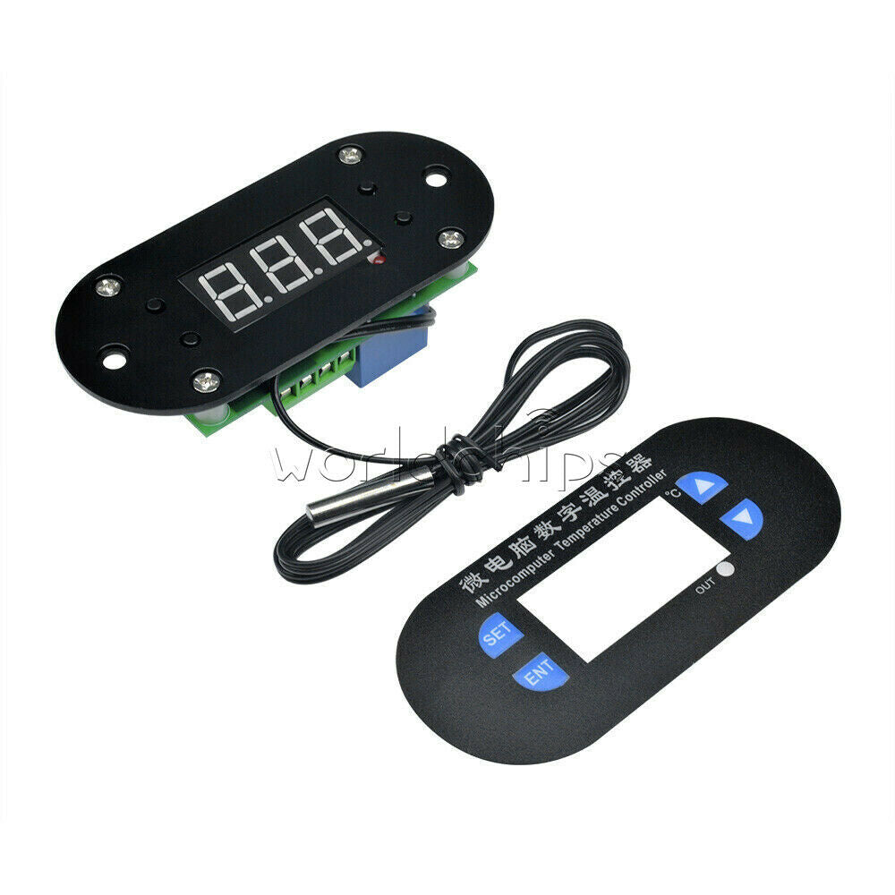 Blue LED W1308 12V Digital Thermostat Temperature Alarm Controller Sensor Meter