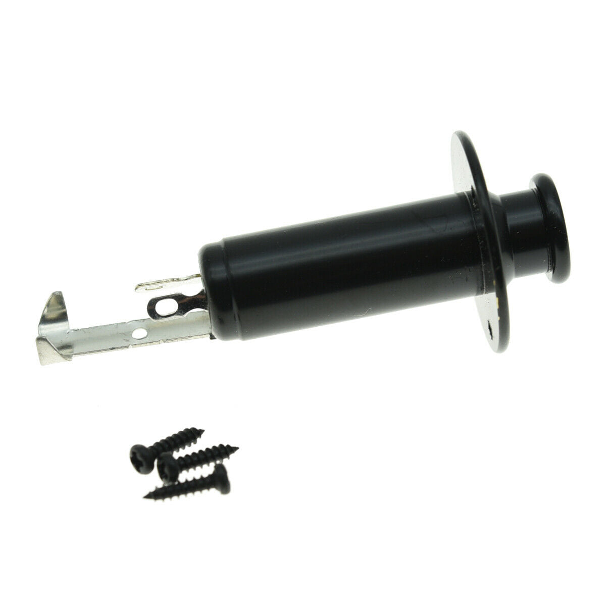 6.35mm Acoustic Electric Guitar Mono Endpin Output Jack Strap Button Socket BK