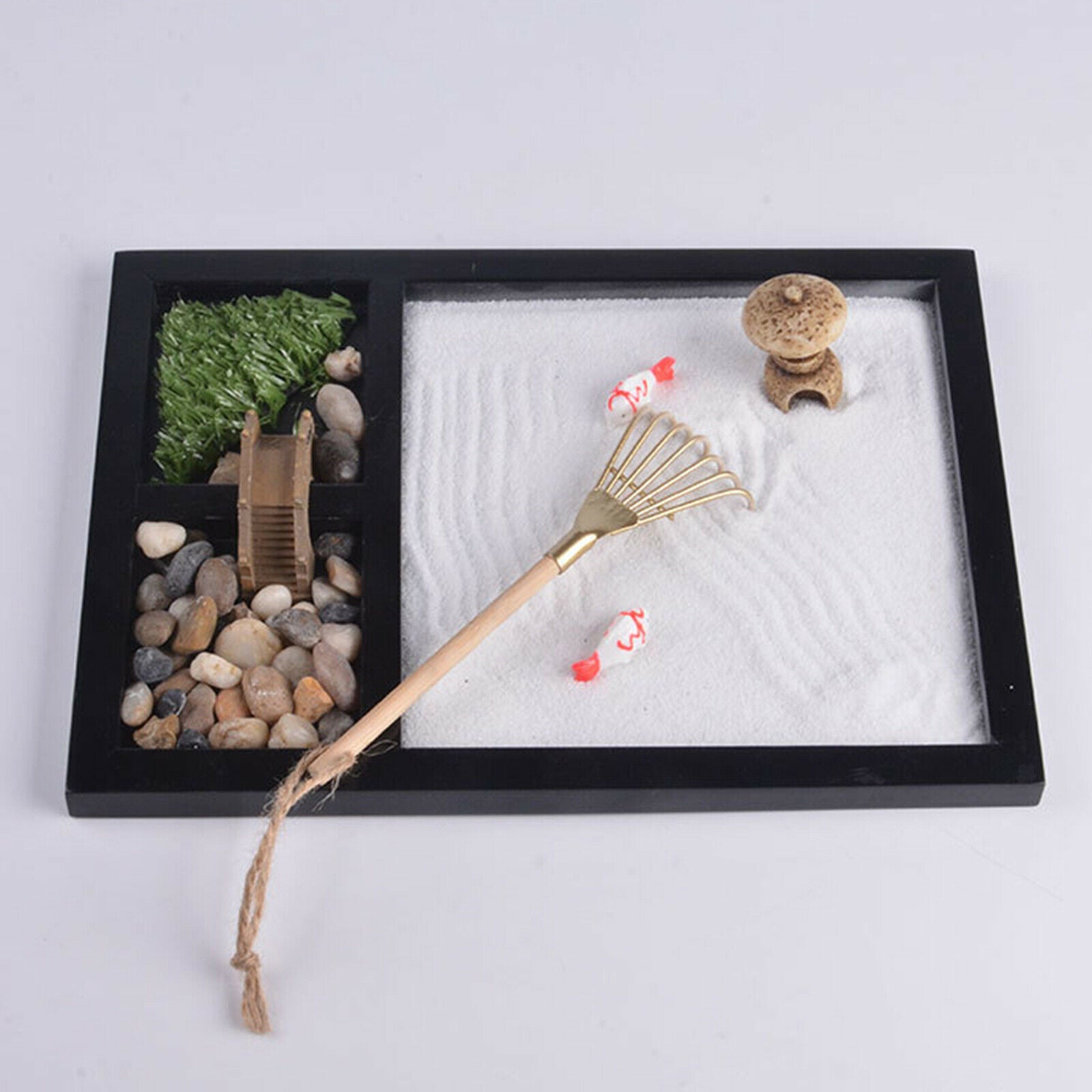 Tabletop Zen Garden Kit for Home Offfice Decor for Desktop Stress Reliever