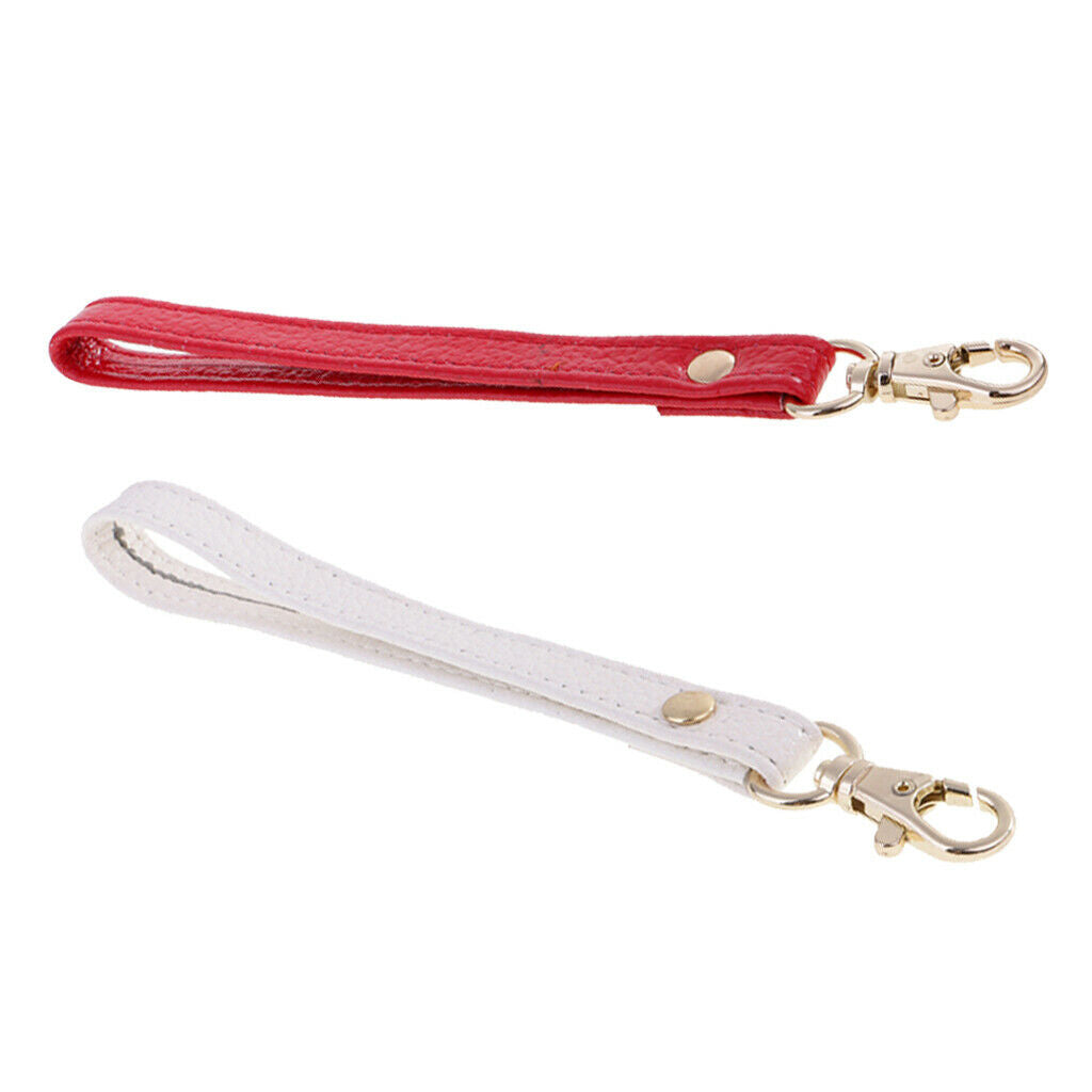 2 Packs Real Leather Wrist Bag Hand Strap Handbag Handle Holder Replacement