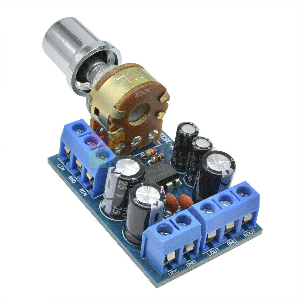 TDA2822M Mini 2.0 Channel 1W×2 Stereo Audio Power Amplifier Board DC 5V 12V CAR