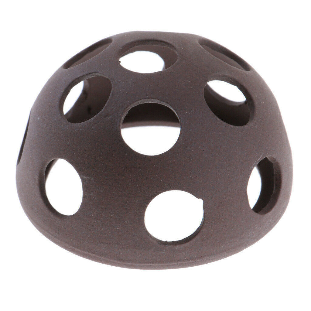 3 x Ceramic Half Ball Shape Reptile Hides Cave, Decoration Fish Tank Aquarium