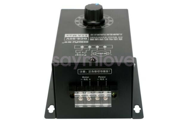 6-90VDC 15A 1000W Motor Speed Governor PWM Digital Controller Switch LED Display