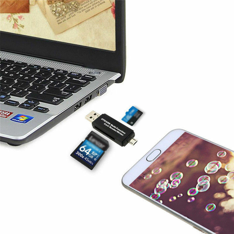 Micro USB OTG To USB 2.0 Micro SD/Adapter SD Card Reader With Standard USB Male.