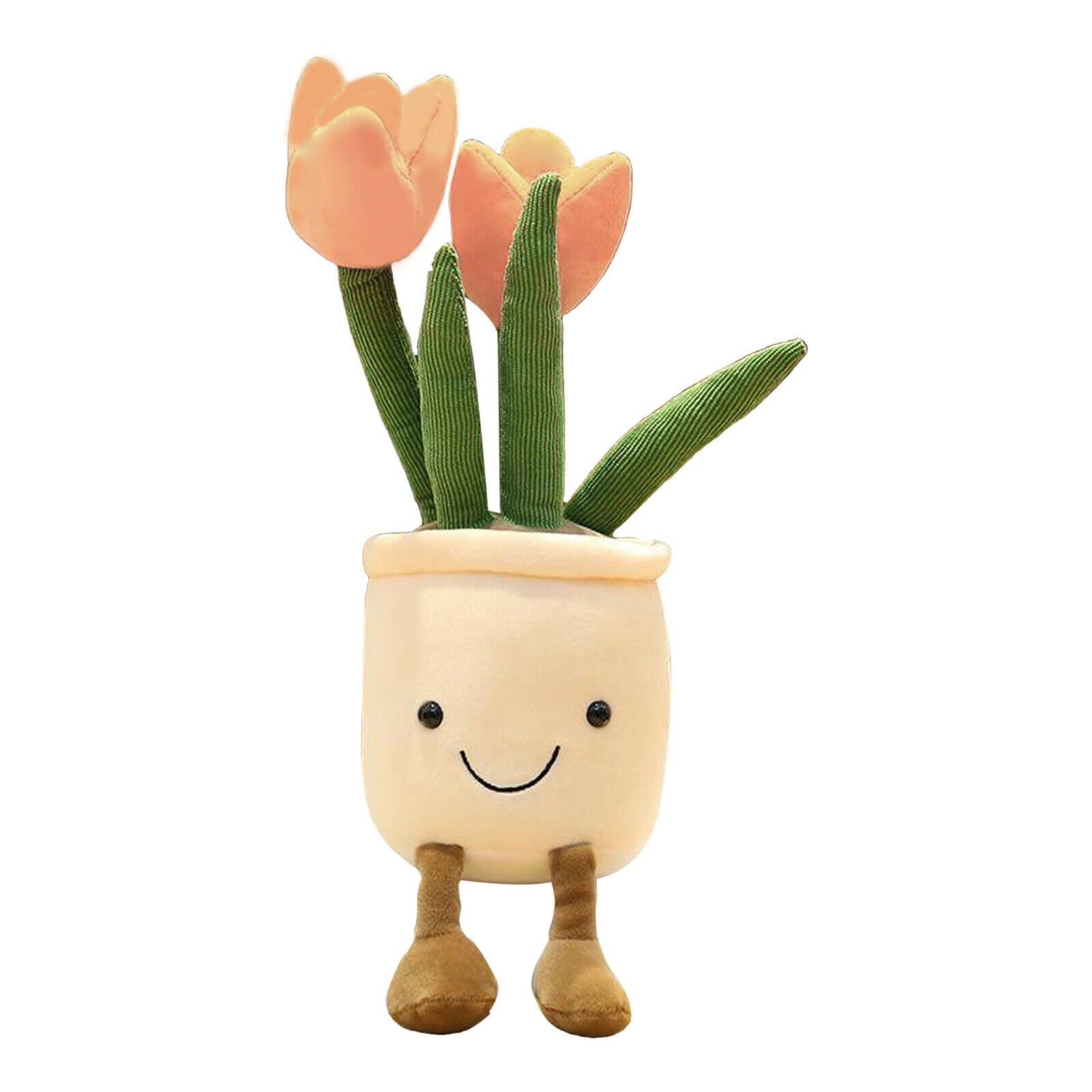 3PCS Funny Plush Flower Soft Stuffed Toys Table Top Decor Ornament Kids Gift