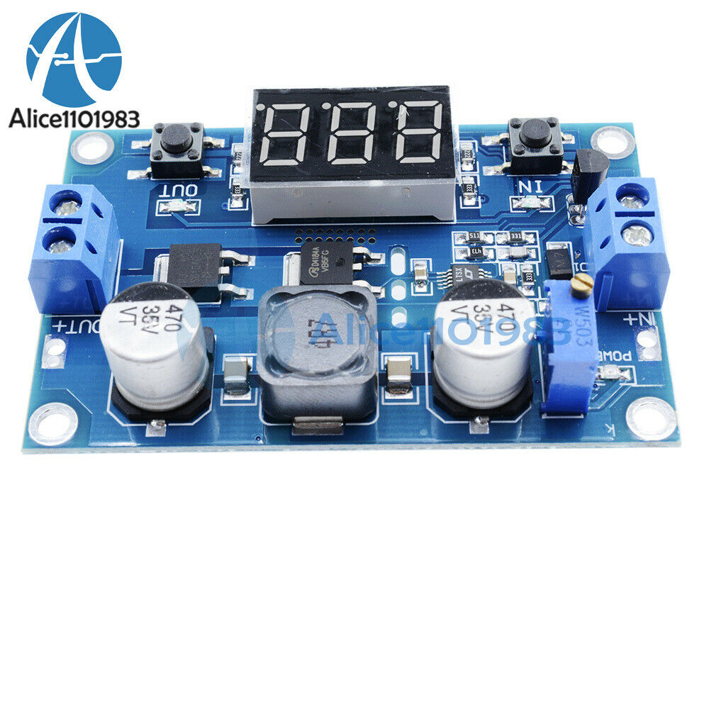 LTC1871 100W 3-35V 12V to 3.5-35V Boost Step-up Module LED Voltmeter+Heat Sink
