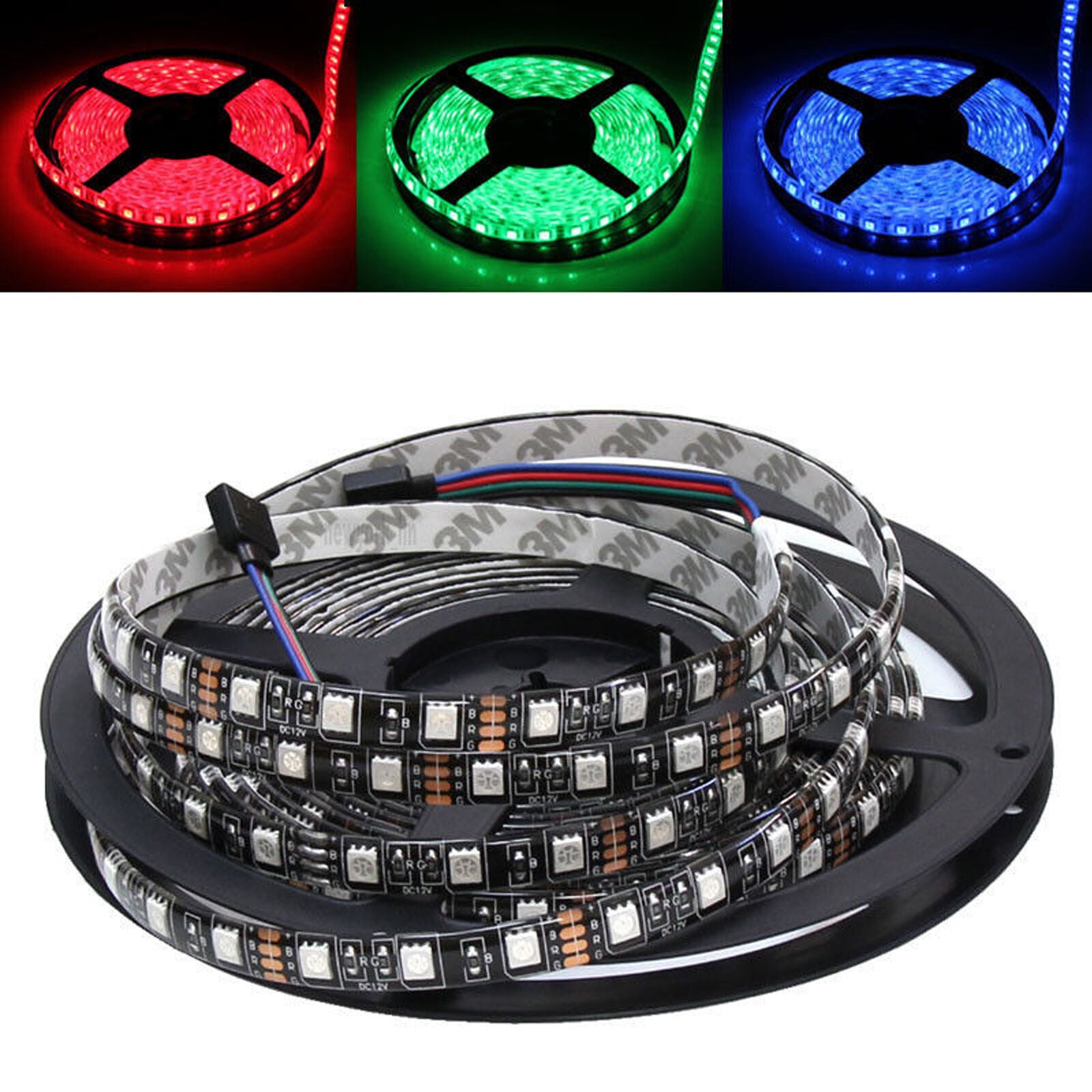 5M 300 LED 5050 Waterproof RGB SMD Flexible Tape Lamp Strip Light Car +IR Remote