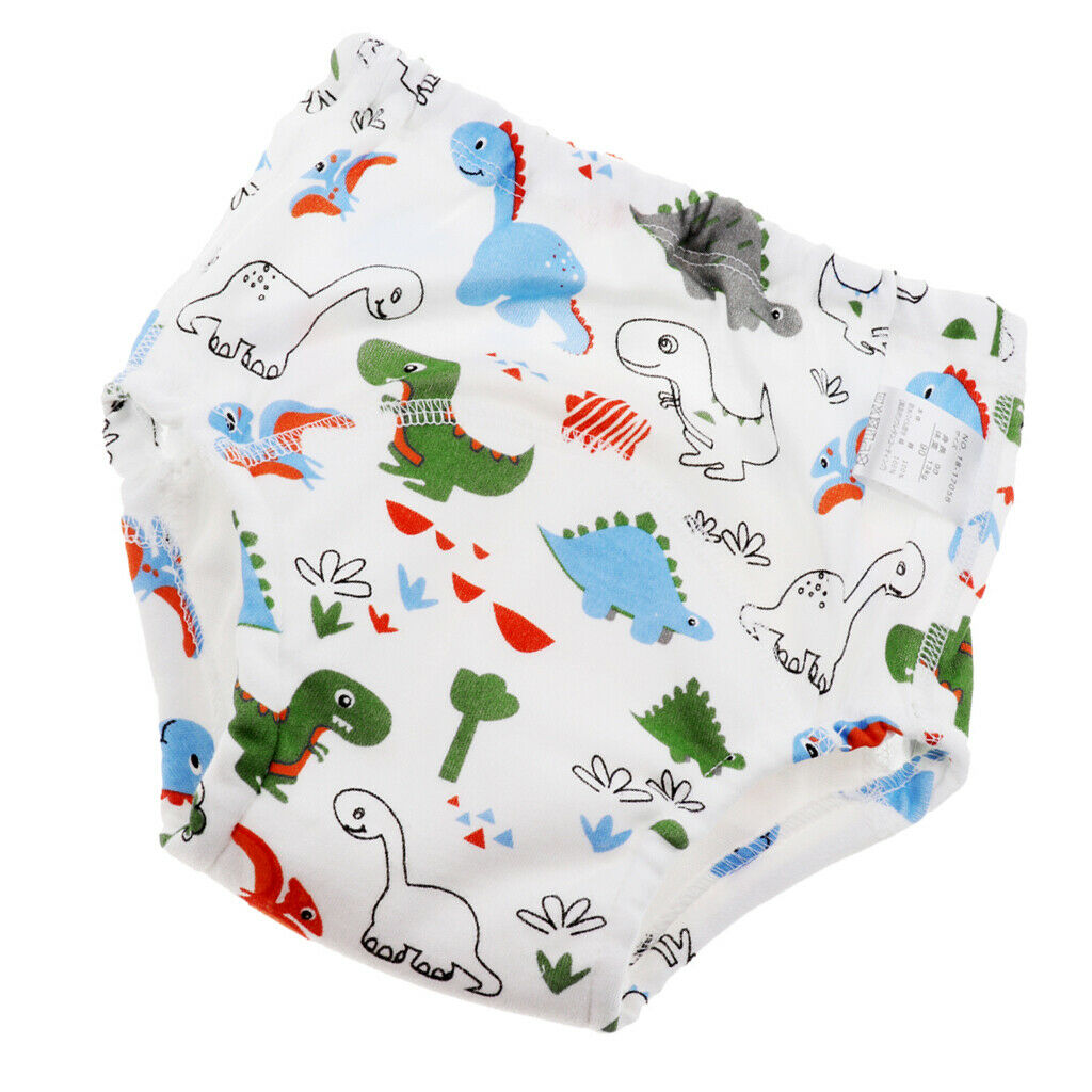 Baby Training Pants Learning Pants Washable Diapers Dinosaurs, M (90cm)