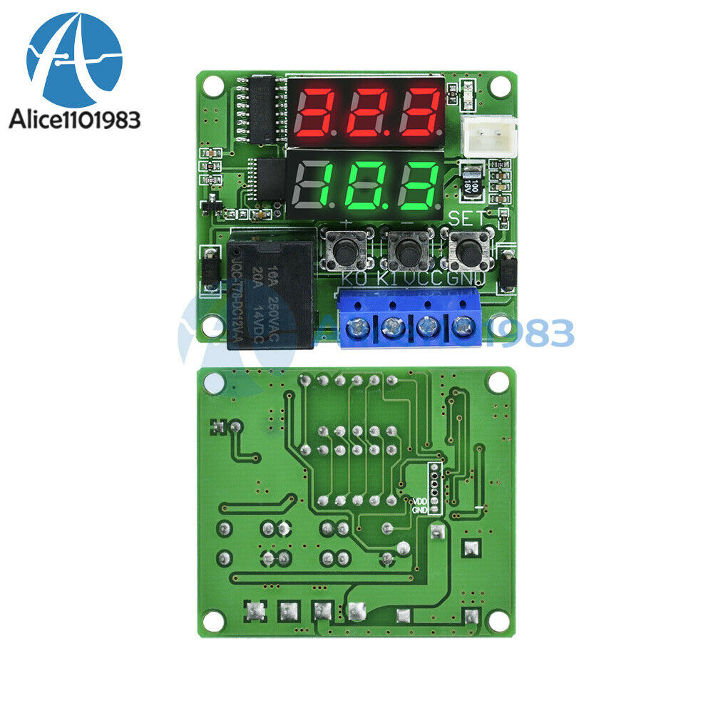 DC 12V Dual LED Digital Thermostat Temperature Control Switch Sensor Module