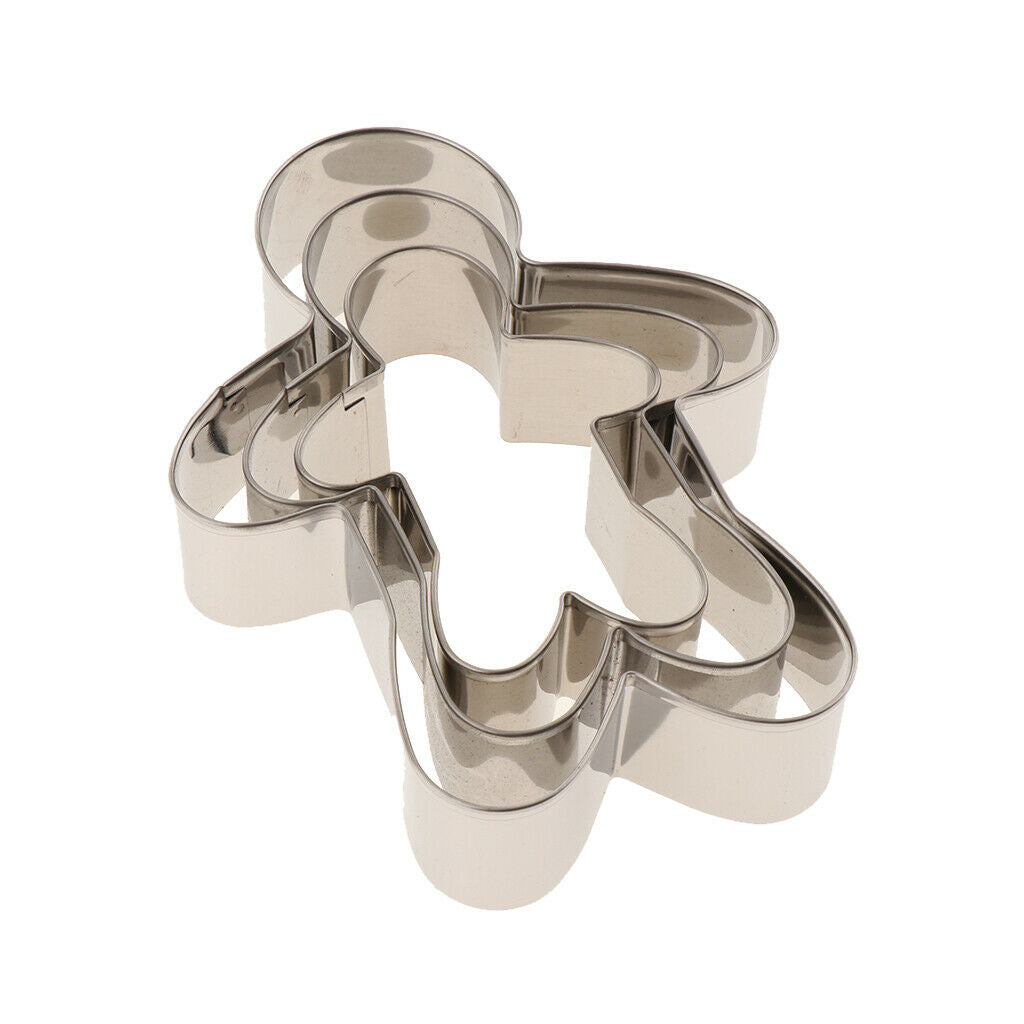 3Pcs Cookie Cutters Mould Cookie Pastry Fruit Cutters Stainless Steel Boy