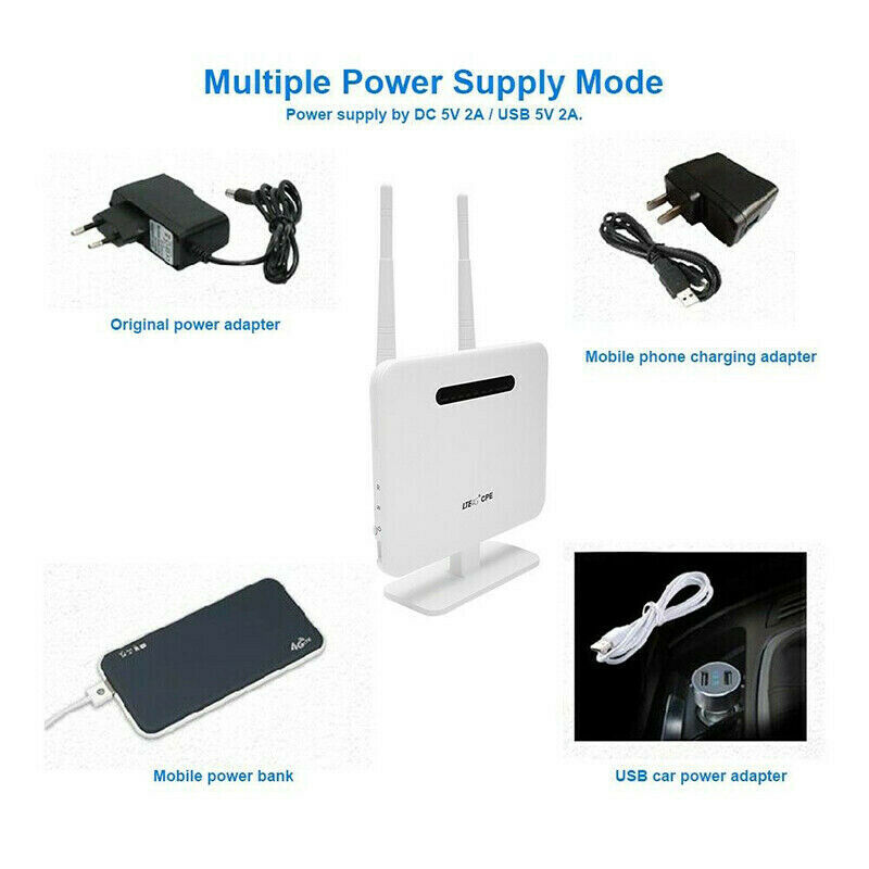 Unlocked 4G LTE CPE Wifi Router 300Mbps Wireless CPE & SIM Card SlotJCAUH SJ