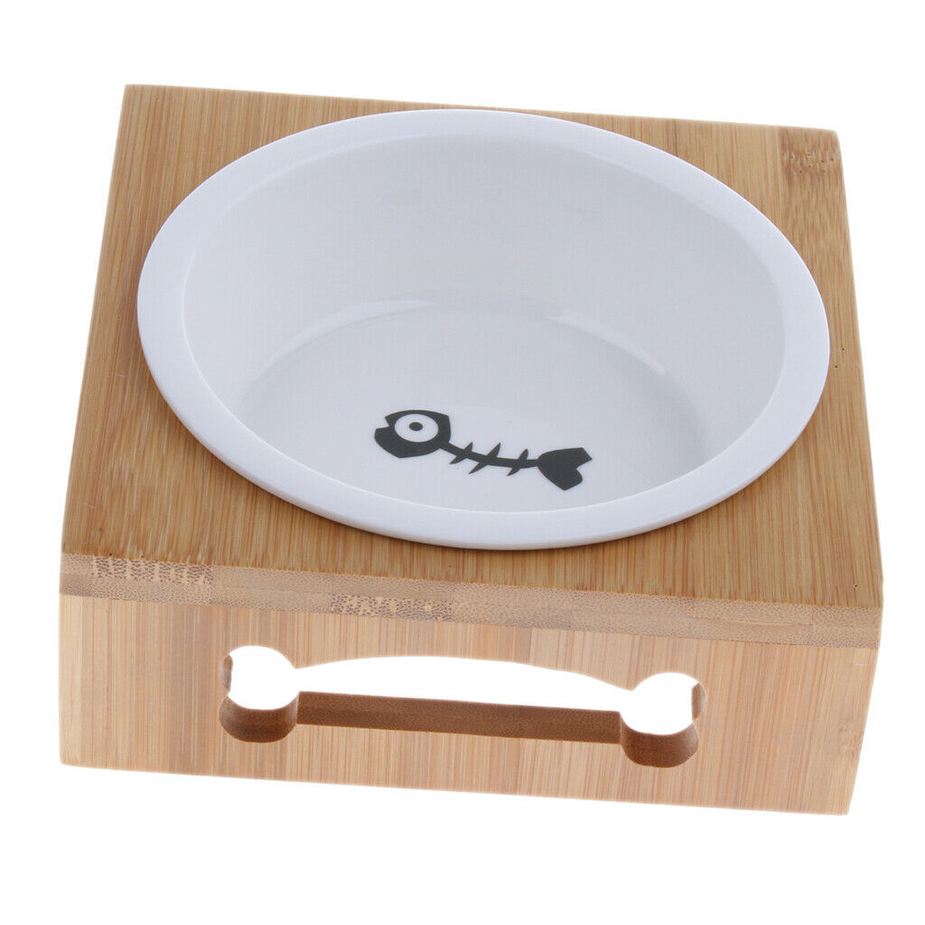 Removable Pet Cat Dog Food Bowl Water Feeding Dish Single