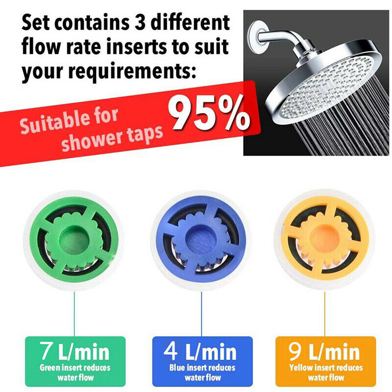 Shower Flow Reducer Limiter Water Saving Shower Taps Bathroom Accessor qwSJCA